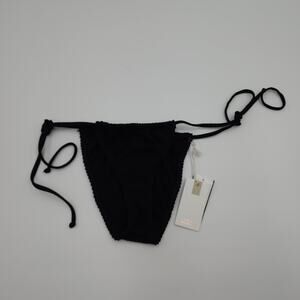 Good American Always Fits Tiny Ties Bikini Bottom in Black Size S/M